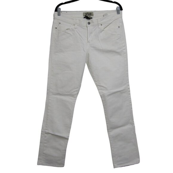 LUCKY BRAND Jeans Women's Size 10/30 White Straight Leg By Gene Montesano - Picture 1 of 11